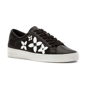 michael kors white sneakers with flowers